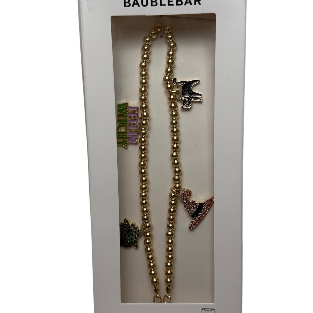 BaubleBar Feelin‎ Witchy Phone Charm Wristlet Gold Halloween Charms New
